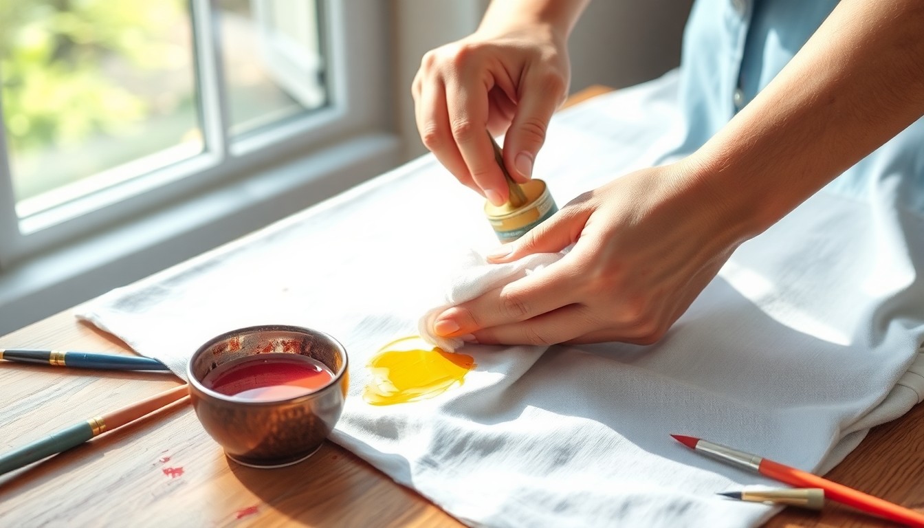 Enlever peinture sur vêtement comment faire après vos travaux