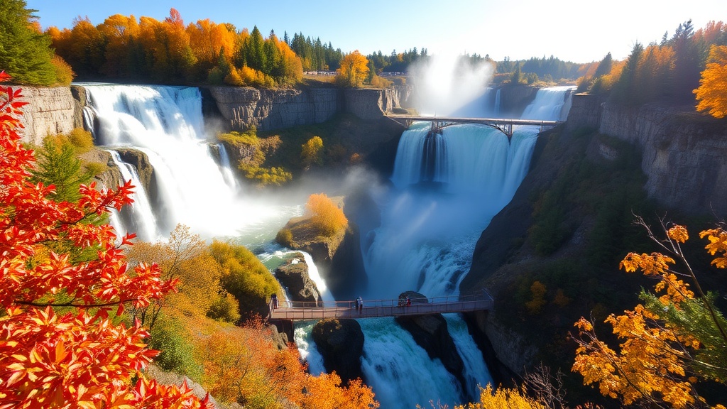 Les impressionnantes chutes Montmorency près de Québec à ne pas manquer